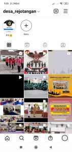 Akun Instagram Desa Rejotangan